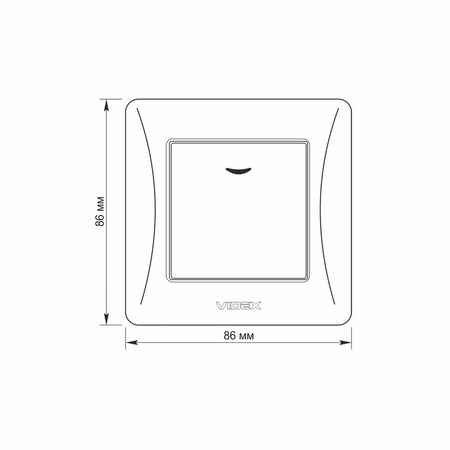 1-poliger Schalter Beleuchtet 10A Aufputz Schwarz BINERA VIDEX