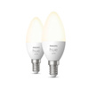 2PAK LED-Lampe Kerze E14 B39 5.5W 2700K Warm PHILIPS HUE Weiß Bluetooth Zigbee
