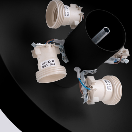 LED Plafond Deckenleuchte 4x E27 Schwarz OMIQ Crimson SL.1678 Sollux