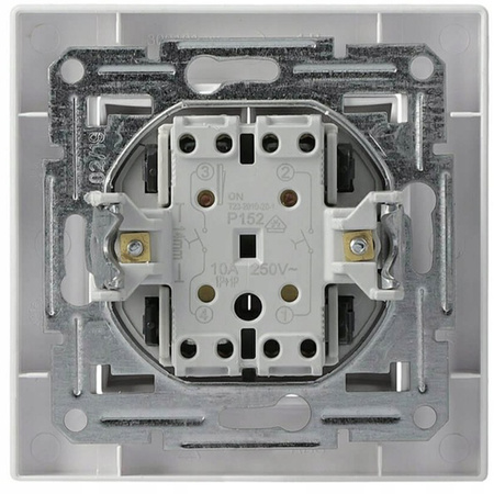 Lichtschalter Doppelschalter weiß mit Rahmen SCHNEIDER ASFORA