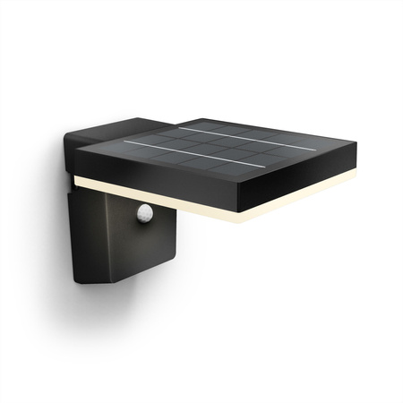 Gartenleuchte LED Solar-Wandleuchte ZONAL 1.3W 3000K IP44 Bewegungssensor Dämmerungssensor PHILIPS