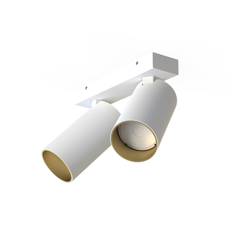 MONO II Deckenleuchte 7774 Nowodvorski Weiß-Gold 2xGU10 Anbauspot Reflektor Modern