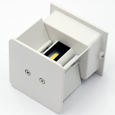 Wandleuchte Außen, Garten-Wandleuchte 2x3W IP54 4000K Weiß LEO LUMILED