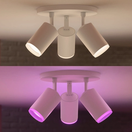 Philips HUE Weiß und Farbe Ambiance Fugato Lampe 3x4.2W Bluetooth Zigbee