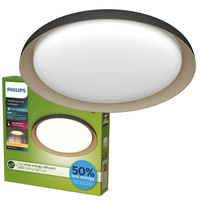 LED Plafond Deckenleuchte 10W 1850lm 2700K SceneSwitch Schwarz Pebblo Ultra Efficient Philips