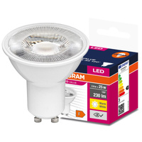 GU10 LED Leuchtmittel 2,8W = 25W 230lm 2700K Warm 120° OSRAM Value