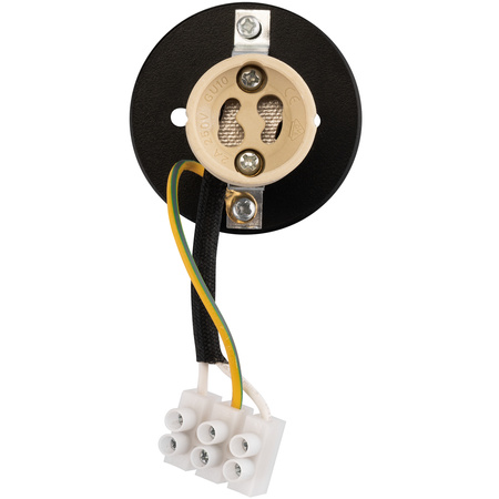 LED-Reflektor-Deckenleuchte Spot Tuba GU10 IP44 ADERO Schwarz Lumiled