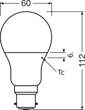 3x LED Lampe B22d A60 8,5W = 60W 806lm 2700K Warm 360° OSRAM