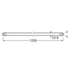 LED-Leuchtstoffröhre G13 T8 15W = 36W 1150lm 2500K Warm 100° 120cm LED TUBE EM FLUORA Osram