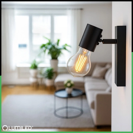 LED Spot E27 GLASA Schwarz Lumiled Wandleuchte