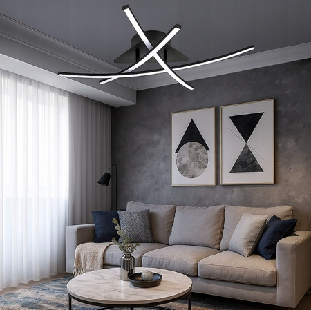 Geometrische Deckenleuchte PLAFON LED-Kronleuchter MODENA LORIA 29W 4000K schwarz