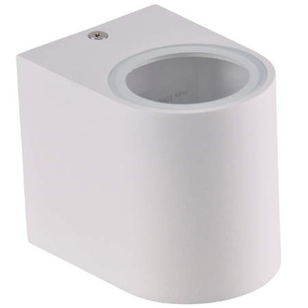 Garten-Wandleuchte mit LED 1x GU10 BOSTON GOLDLUX (Polux) ALUMINIUM Weiß oval