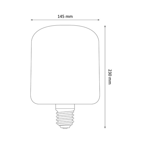 Dekorative LED Lampe E27 FILAMENT JP142 4W 260lm 1800K Warm 320° DecoVintage Amber GOLDLUX (Polux)