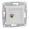 RJ45 UTP-Computersteckdose der Kategorie 5e ohne Rahmen weiß SCHNEIDER ASFORA