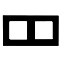 GLASS-Rahmen für die schwarze Doppelsteckdose