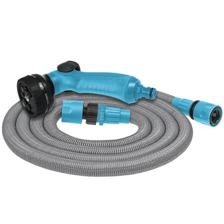 Gartenwasserschlauch 15m dehnbar mit Pistole und Kupplungen BASIC CELLFAST