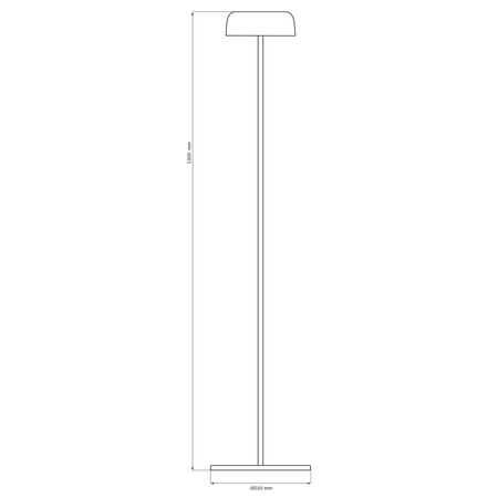 LED Dekorative Stehleuchte 2W 270lm 2700K Warm Schwarz IP44 Dimmbar Trypolis Sanico Goldlux