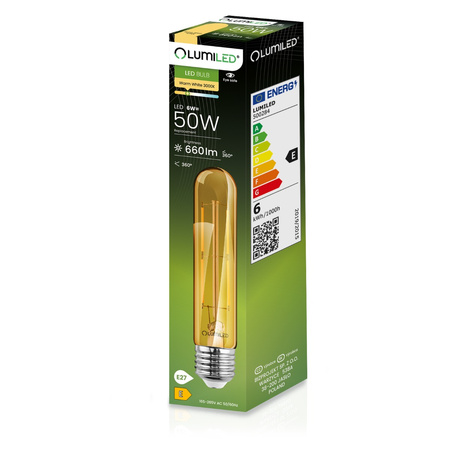 LED Lampen E27, Glühbirne ST64 6W = 50W 660lm 360° 3000K warm Glühfaden LUMILED