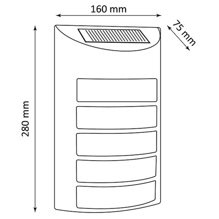 Garten-LED-Solar-Fassadenleuchte SAFFO Chrom/Weiß 6000K kalt GOLDLUX (Polux)