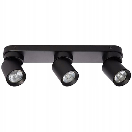 TIMO Decken-/Wandleuchte Wandleuchte Reflektor bewegliche Halogenleuchte 3 xGU10 schwarzes LVT