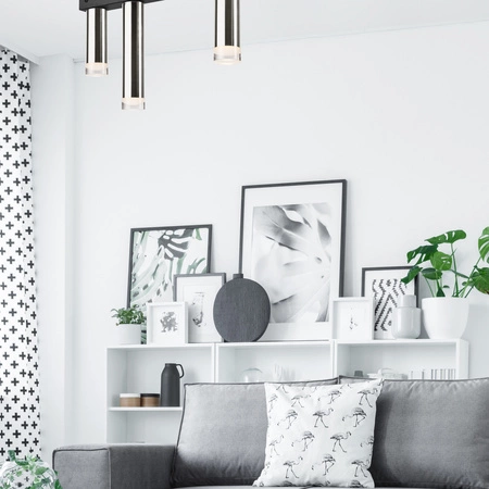 DIEGO Deckenleuchte 3xE27 Schwarz Chrom LM-3.124/A Lamkur