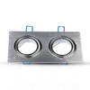 Deckeneinbauleuchte 2xGU10 quadratisch Aluminium VT-783 V-TAC
