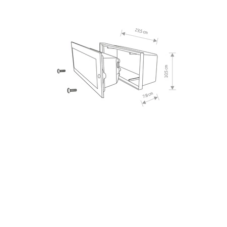 Außengartenleuchte Fassade INA 4907 E27 IP65 Einbauleuchte Graphit Nowodvorski