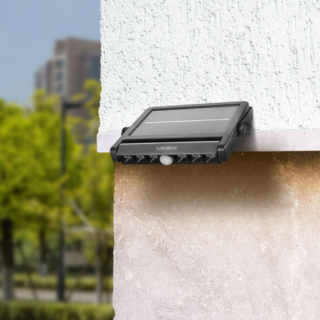 Flutlicht Solarlampe mit Sensor 10W 600lm 5000K Neutral 60° 3.2V IP54 IK06 Schwarz VIDEX