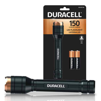 Aluminium-LED-Taschenlampe taktische Handbatterie 2 x AA 150lm DURACELL