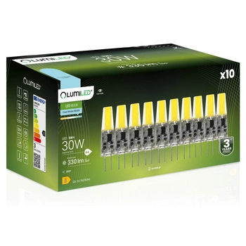 10x LED Kapseln G4, LED-Lampe 3W = 30W 330lm 360° 6500K kalt LUMILED