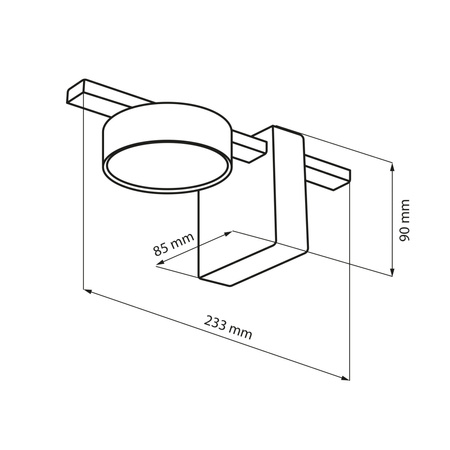 Wandleuchte Außenfassadenleuchte GX53 Schwarz JOY Sanico Goldlux