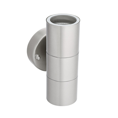 Garten KINKIET Leuchte oben unten LED DARSA EL-235T-UP 2xGU10 IP44 Silber Kanlux