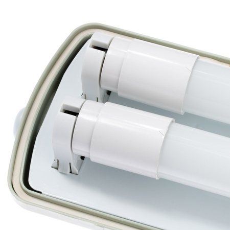Hermetische Feuchtraumleuchte LED 2x T8, G13 Leuchte IP65 60cm+LED-Leuchtstofflampen 9W 6500K LUMILED