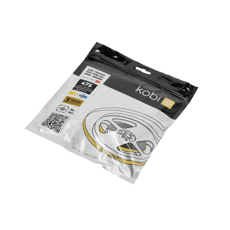 Außen-LED-Streifen 5W 475lm 6500 Cold 1600LED 12V 5m IP65 CRI90 Tramo Premium Kobi