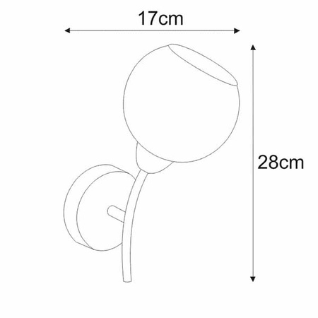 Wandleuchte K-JSL-1302/1W aus der FONS-Serie 1xE14 Kaja
