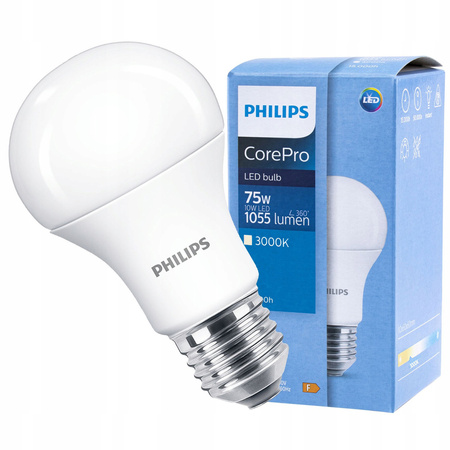 LED-Lampe E27 A60 10W = 75W 1055lm 3000K Warm PHILIPS