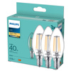 3x LED Lampen E14 Kerze B35 4.3W = 40W 470lm 2700K Warm FILAMENT Philips