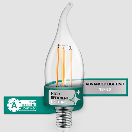 6x LED-Lampe E14 Kerze BA35 2.2W 470lm = 40W 4000K neutralweiß 360° Filament Energieklasse A LUMILED