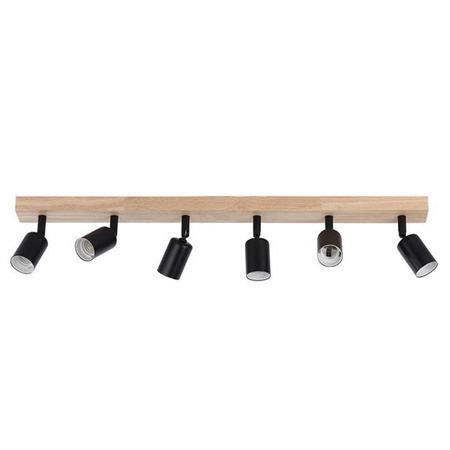 Spot Tuba Deckenleuchte Reflektor Halogen Leuchte 6x GU10 Moving Schwarz Braun Dabi Masterled