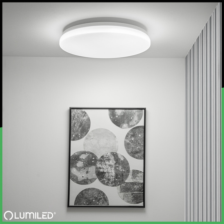 LED Plafond Aufbaumontage 24W 4000K CELIS Rund IP44 Bewegungsmelder ALS LUMILED