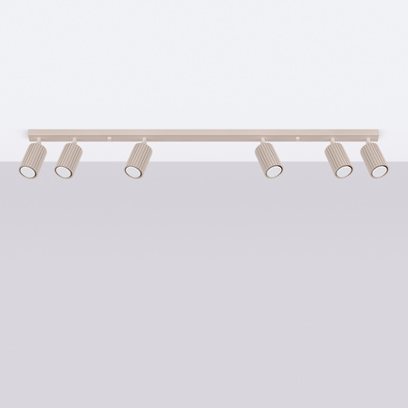 Reflektor-Deckenleuchte 6x GU10 Aluminium Taupe Carbon Deep Space SL.1766 Sollux