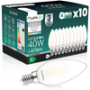 10x LED-Glühbirne E14 Kerze B35 2.2W 470lm = 40W 4000K Neutral 360° Filament CLASS A LUMILED