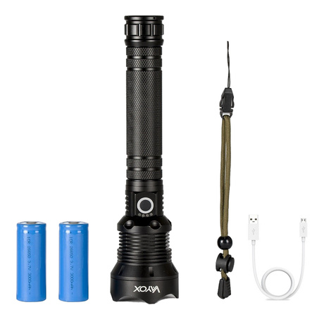 ZOOM LED XHP70 taktische Taschenlampe 25W 2000lm 3 MODI 1000m IP67 Aluminium VA0021 VAYOX