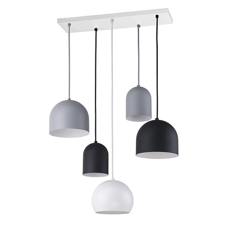 TEMPRE Hängelampe Kronleuchter Schwarz/Weiß/Grau Modern 5xE27 2829 TK Lighting