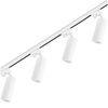2m Stromschiene + 4x Schienenstrahler GU10 Weiß RITI LUMILED