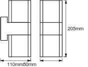Smarte LED-Gartenwandleuchte 13,5W RGB+W Dunkelgrau SMART+ WiFi CUBE LEDVANCE