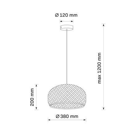 E27 Beige Bambus BAMBOO NATURAL Sanico Goldlux Hängelampe