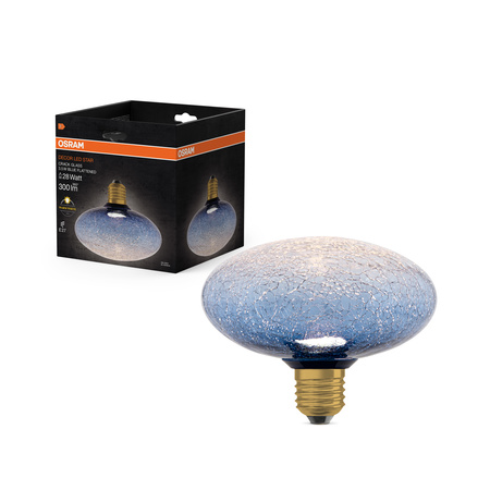 LED-Lampe E27 Frost 3.5W 300lm 2700K Warm Dekorativ Flach Blau Osram