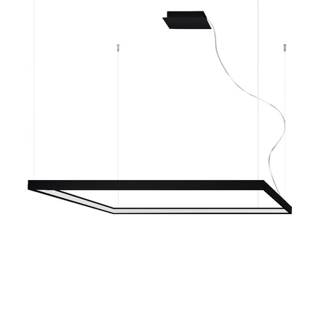 LED-Pendelleuchte NELYA L 70W 3000K Kronleuchter Quadratisch 110cm Schwarz SOLLUX