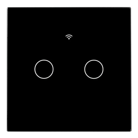 Wi-Fi LED TOUCH Glasschalter schwarz doppelt